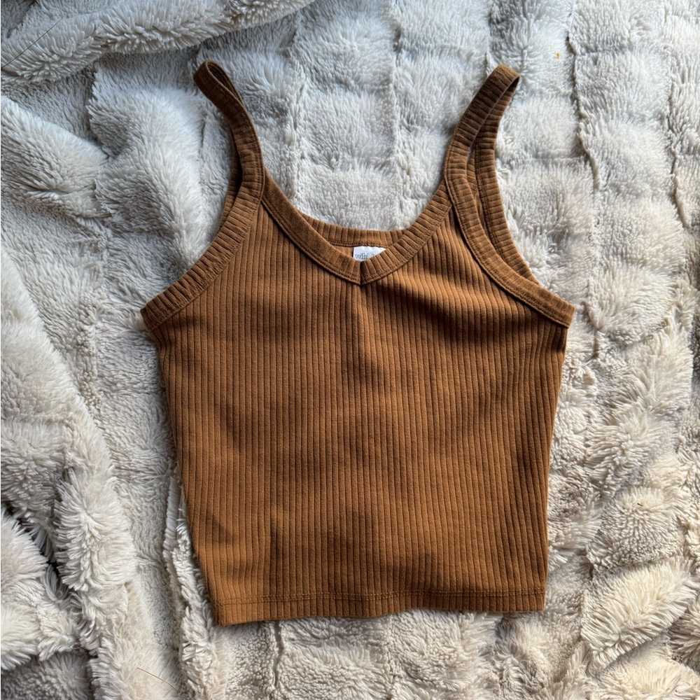 Wild Fable Camel Ribbed Tank Top - Picture 3 of 4
